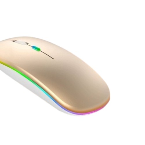 GREEN SCENIC  2.4G+5.0 Bluetooth Dual Mode Color Luminous Rechargeable Silent Professional Wireless Mouse - Ergonomic, Noiseless Clicking, 10M Range