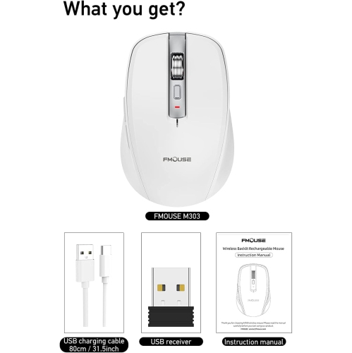 2.4GHz dual-mode Bluetooth wireless mouse,dual-mode Bluetooth with receiver, 2400 DPI adjustable Bluetooth mouse with RGB light, suitable for desktop