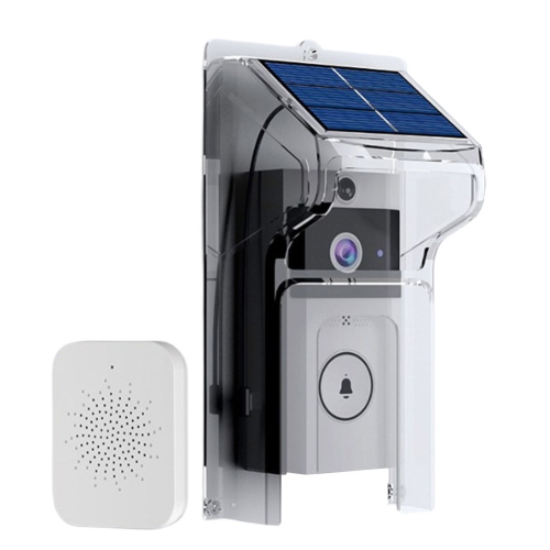 Wifi doorbell with waterproof cover, solar powered, real-time monitoring