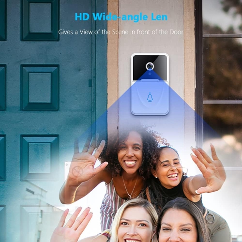 Mini WiFi Video Doorbell Smart Home Wireless Phone Doorbell Camera Security Video Intercom HD Infrared Night Vision for Office Apartment