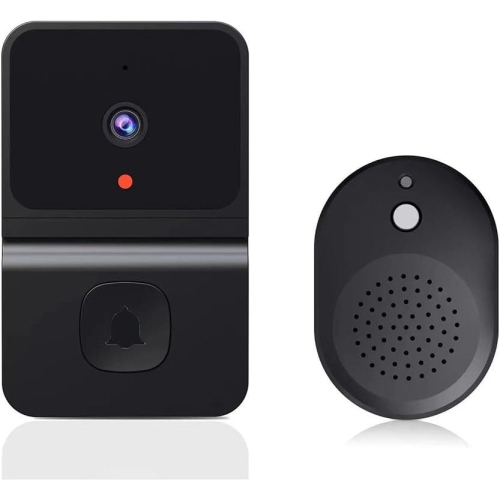 Sonnette vidéo intelligente sans fil Sonnette Wi-Fi avec caméra Audio bidirectionnel Surveillance des mouvements Vision nocturne transparente