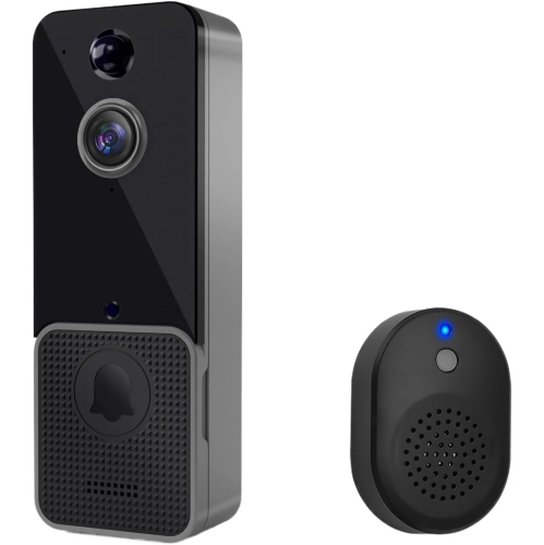 Sonnette vidéo sans fil Wi-Fi avec caméra à infrarouge passif Sonnette extérieure à détection humaine Intercom Sécurité résidentielle intelligente