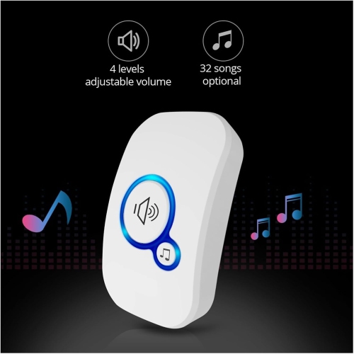 Wireless doorbell home infrared induction welcome doorbell door sound alarm 32 songs smart doorbell ring touch button