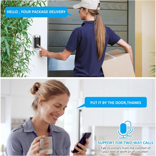 Wireless Video Doorbell Camera Video Doorbell WiFi Security Doorbell with Ringtone