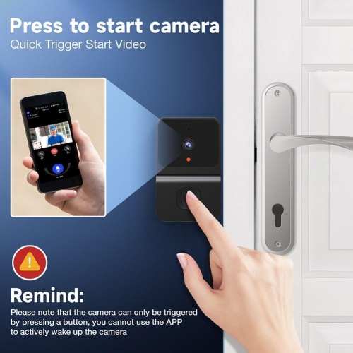 Smart Wireless Video Doorbell WiFi Doorbell with Camera Two-Way Audio Motion Monitoring Clear Night Vision