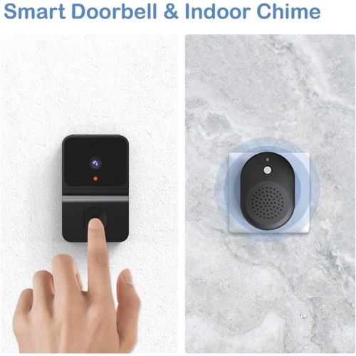 Smart Wireless Video Doorbell WiFi Doorbell with Camera Two-Way Audio Motion Monitoring Clear Night Vision