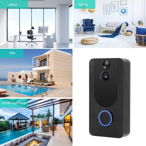 Sonnette vidéo, miroir de porte numérique, interphone sans fil HD intégrale 1080p, objectif 140°, pour la maison