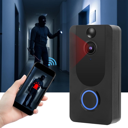 Sonnette vidéo, miroir de porte numérique, interphone sans fil HD intégrale 1080p, objectif 140°, pour la maison