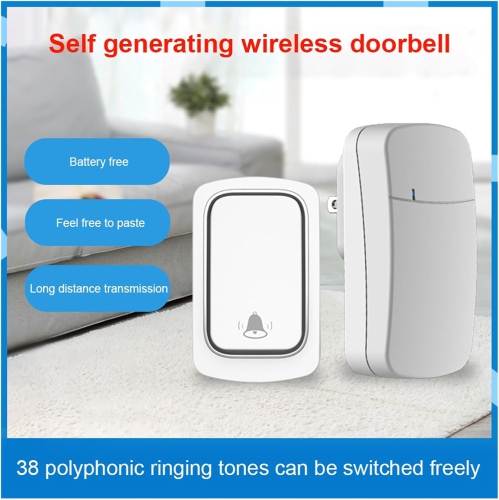Wireless doorbell plug and play waterproof doorbell set adjustable volume 200 meters doorbell ringtone 38 melodies