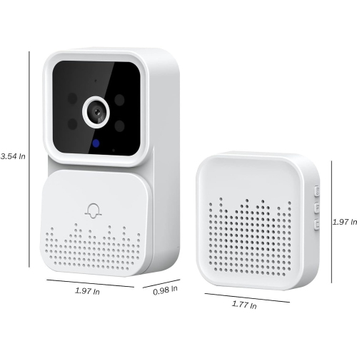 Smart Wireless Doorbell, Upgrade Home Doorbell Camera with Video Doorbell Camera, WiFi - with Remote Video Intercom HD Night Vision Camera for Home -