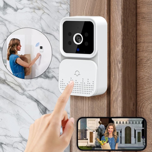 Smart Wireless Doorbell, Upgrade Home Doorbell Camera with Video Doorbell Camera, WiFi - with Remote Video Intercom HD Night Vision Camera for Home -