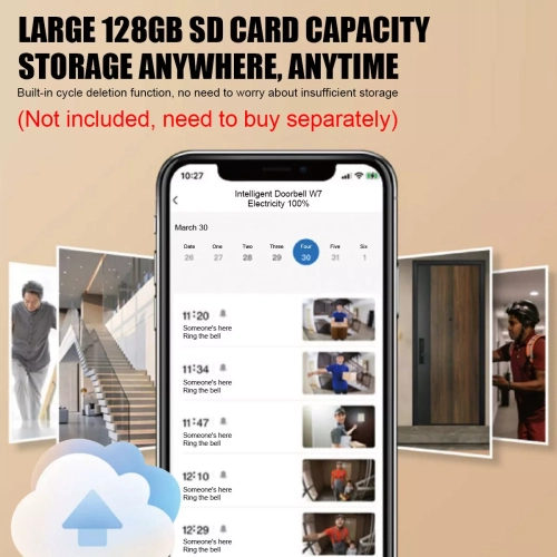 5G WiFi Smart Doorbell Wireless Video Surveillance Camera Doorbell Intercom