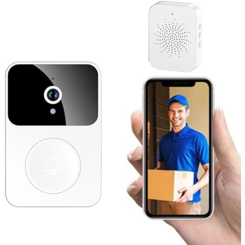 Wireless home smart doorbell with camera 1080P wireless remote home monitoring video intercom HD night vision capture