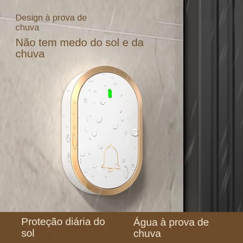 Wireless doorbell, doorbell effective distance more than 300 meters, 4 levels of volume, 60 melodies wireless doorbell, platinum 1 doorbell 1 ring