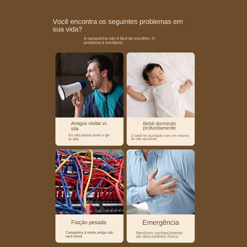 Wireless doorbell, doorbell effective distance more than 300 meters, 4 levels of volume, 60 melodies wireless doorbell, platinum 1 doorbell 1 ring