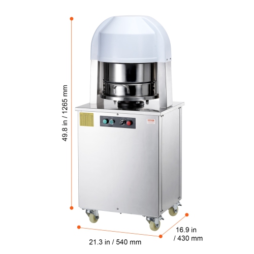 VEVOR 20PCS Electric Dough Divider Rounder, Automatic Dough Ball Cutting Making Machine, 2.12oz - 9.17oz Equal Dough Cutter with Pure Copper Motor