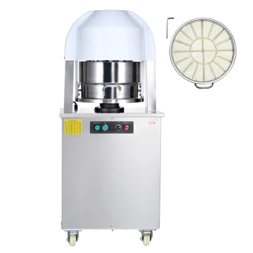 VEVOR 20PCS Electric Dough Divider Rounder, Automatic Dough Ball Cutting Making Machine, 2.12oz - 9.17oz Equal Dough Cutter with Pure Copper Motor