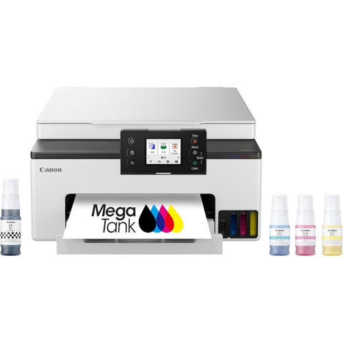 Canon Megatank GX1020 All-in-One Wireless Supertank [Megatank] Printer, 2.7" LCD Color Touchscreen, Auto Duplex Printing