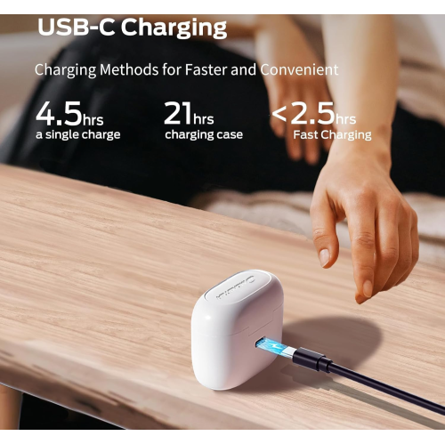 Monster N-Lite 200 AirLinks Wireless Earbuds, Bluetooth 5.0 Headphones with Wireless Charging, Built-in Mic for Clear Calls, Immersive Bass Sound,