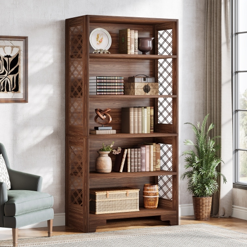 Lantine 6-story modern bookshelf,high-rise storage bookshelf,5 floor standing display shelves and storage shelves,suitable for bookshelves in home