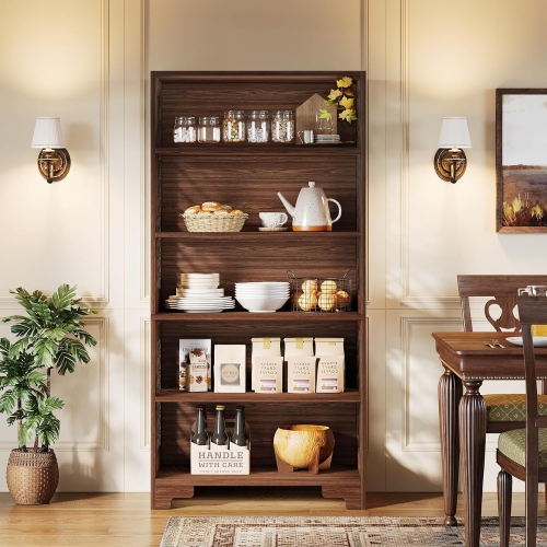 Lantine 6-story modern bookshelf,high-rise storage bookshelf,5 floor standing display shelves and storage shelves,suitable for bookshelves in home