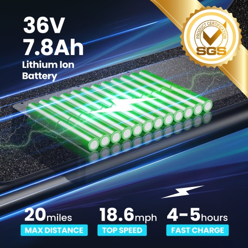 MIHOVER 550W Electric Scooter with Seat for Adult 12 inch Commuter Electric Scooter for Pets with Front & Back Basket Bigger Seat - up to 20 Miles