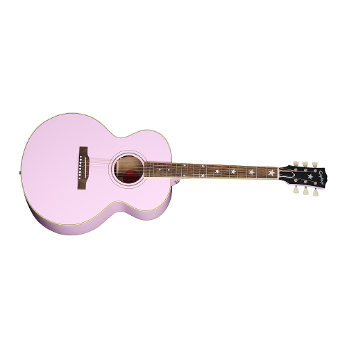 Epiphone J-180 LS Acoustic/Electric Guitar with Case - Pink