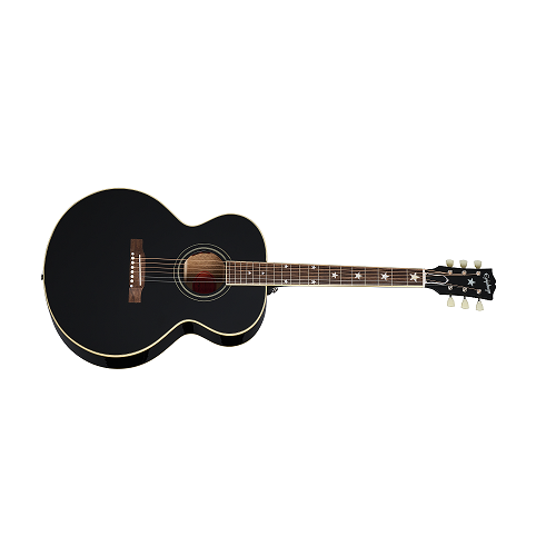 Epiphone J-180 LS Acoustic/Electric Guitar with Case - Ebony