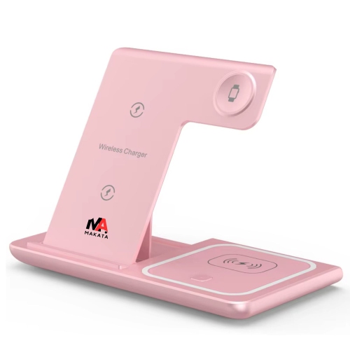MAKATA 4-in-1 Wireless Charger Foldable Fast-Charging Station Compatible with Apple Samsung Phones Smart watches and Airpods for Home and Office