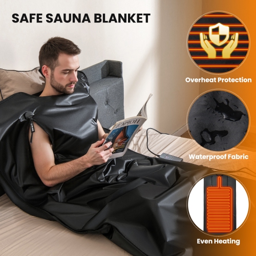 Gymax Infrared Sauna Blanket Portable Full-Body Personal Sauna for Home Use Relaxation