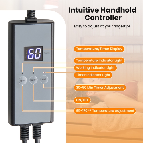 Gymax Infrared Sauna Blanket Portable Full-Body Personal Sauna for Home Use Relaxation