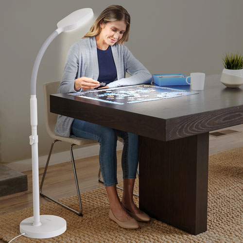 Verilux HappyLight Duo 2-in-1 Light Therapy Floor Lamp - White