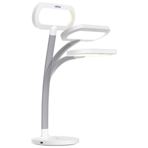 Verilux HappyLight Duo 2-in-1 Light Therapy Desk Lamp - White
