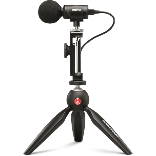 Shure MV88+ Video Kit - Digital Stereo Condenser Microphone for Apple and Android, with Manfrotto PIXI MINI Tripod ICLUDED. by SHURE - Open Box condition - Image 2