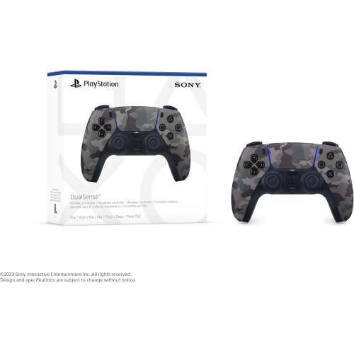 Open Box - Sony Bundle PlayStation 5 Slim 1TB w/disc drive + Charging Station + 1 Dual Sense White and Gray Camouflage