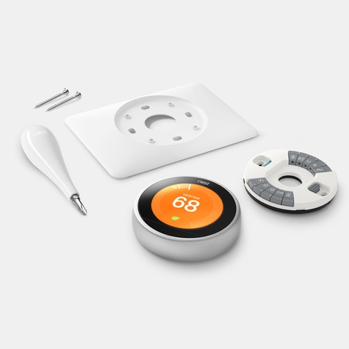 Google T3007ES Nest Learning Smart Thermostat w/ Wi-Fi Compatibility (3rd Generation) - Stainless Steel by GOOGLE - Open Box condition - Image 3