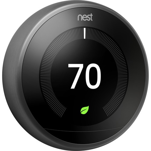 Google Nest Learning Thermostat (3rd Generation) (T3016-US) with Nest Temperature Sensor (T5000SF) (Black) (Renewed) by GOOGLE - Open Box condition - Image 2
