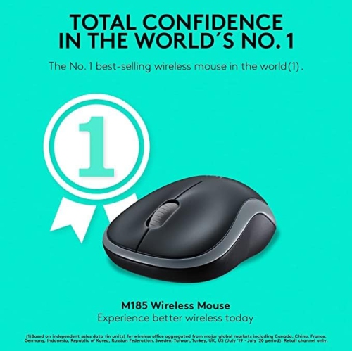Pack of -5 Logitech M185 Wireless Mouse, Business, school and Family