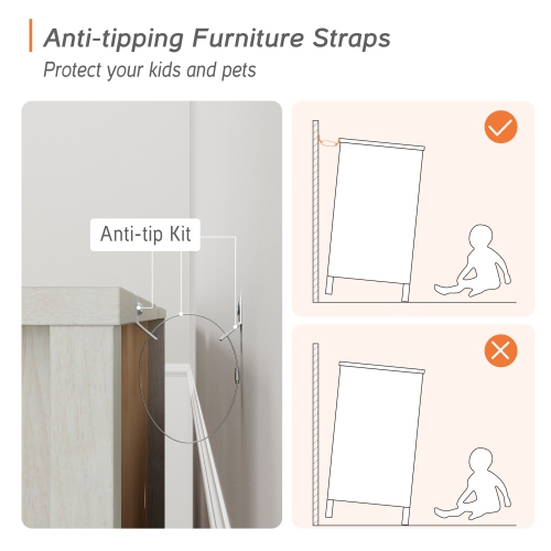 WAMPAT TV Stand for 65+ Inch TV, Farmhouse Highboy Entertainment Center with Sliding Mesh Doors, 59“ Media Console Storage, Wood Television Stand for