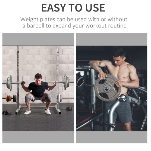 Soozier – Ensemble de 4 disques pour barre de poignée de 2&nbsp;po/trou 5&nbsp;cm, assiettes d'haltères 33&nbsp;lb, poids pour haltères, 2