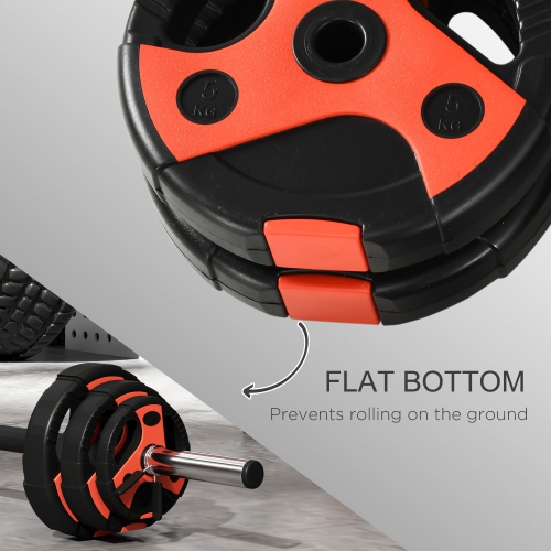 Ensemble d'haltères réglables 44 lb de Soozier, barre de pompe et poids gratuits, équipement d'entraînement musculaire pour l'entraînement à la