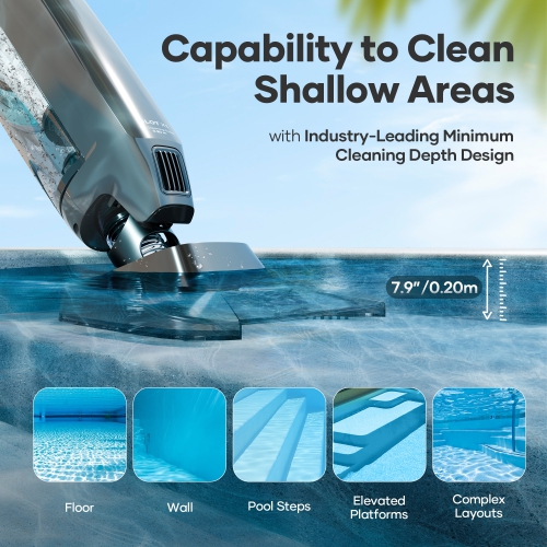 Aiper Pilot X1 - Handheld Pool Vacuum: Anti-Clog System, 1,260 GPH Suction, Dual Filters, Lightweight Design