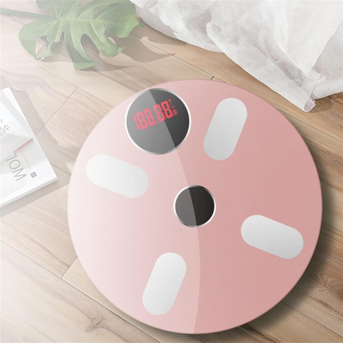Elegant body fat scale - automatic calibration, night vision display, ultra-durable 180 kg tempered glass scale