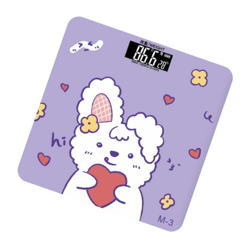 Cute digital scale – accurate measurement, easy-to-read display, touch-activated automatically, durable tempered glass scale