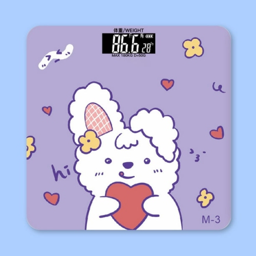 Cute digital scale – accurate measurement, easy-to-read display, touch-activated automatically, durable tempered glass scale