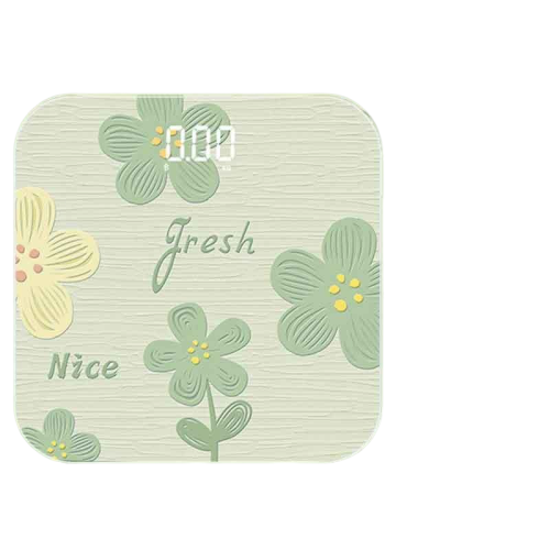GREEN SCENIC  Accurate Cartoon Electronic Scale – Easy-To-Read Display, Slim Tempered Glass Material, Energy-Saving And Environmentally Friendly
