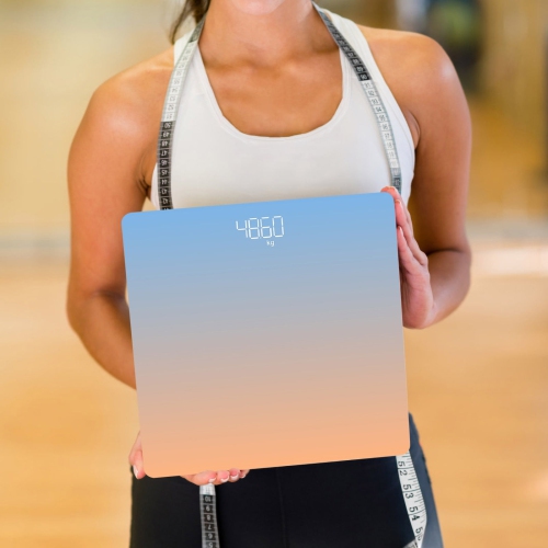 Elegant digital weight scale - large LCD display, clear display, space-saving design, a perfect gift for fitness and health