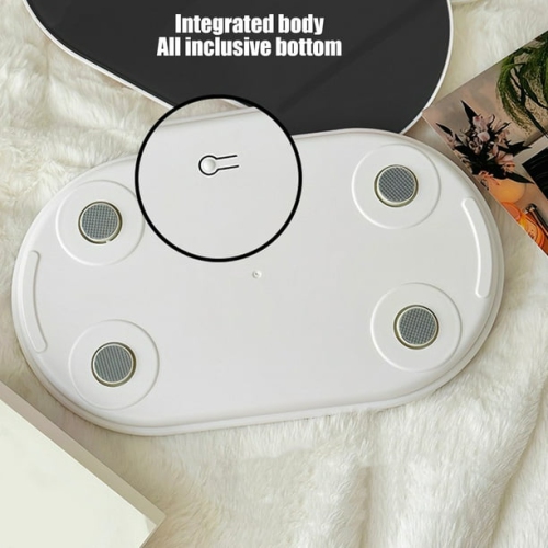 Home scale Electronic scale - 4 high-precision sensors, LCD backlit display, foldable stand Oval mirror scale