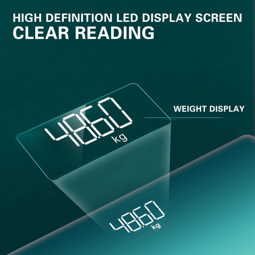 Elegant digital weight scale - large LCD display, clear display, space-saving design, a perfect gift for fitness and health