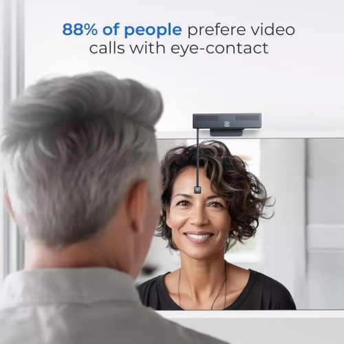 iContact Camera Pro 4K HD Webcam with Eye Contact | Noise Cancelling Mic | Plug and Play USB